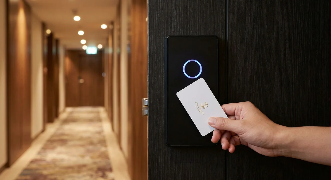 Häfele Dialock compatible hotel key card with NXP EV1K RFID technology by PrintPlast