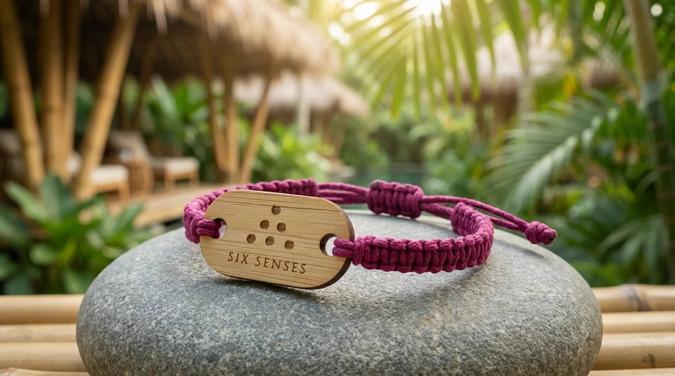Six Senses Purple Bamboo RFID Wristband