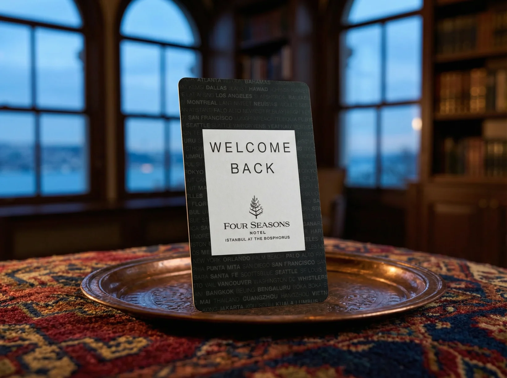 Four Seasons Istanbul at the Bosphorus PPH Bio key card with Welcome Back design
